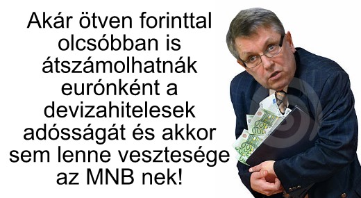 Az MNB haszna, az emberek vesztesge - Rna Pter