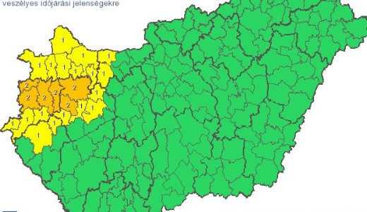 rkeznek a zivatarok: narancs riaszts nyugaton!