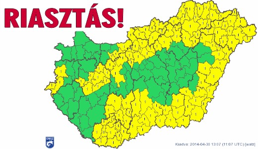 Riaszts, figyelmeztet elrejelzs!