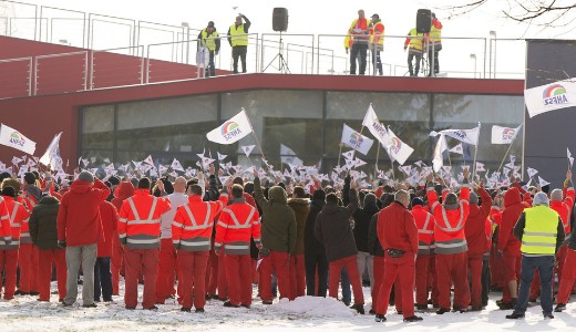 Szinte teljesen le�llt a gy�ri Audi-gy�r