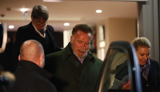 Meg�rkezett Arnold Schwarzenegger Budapestre, Andy Vajna temet�s�re